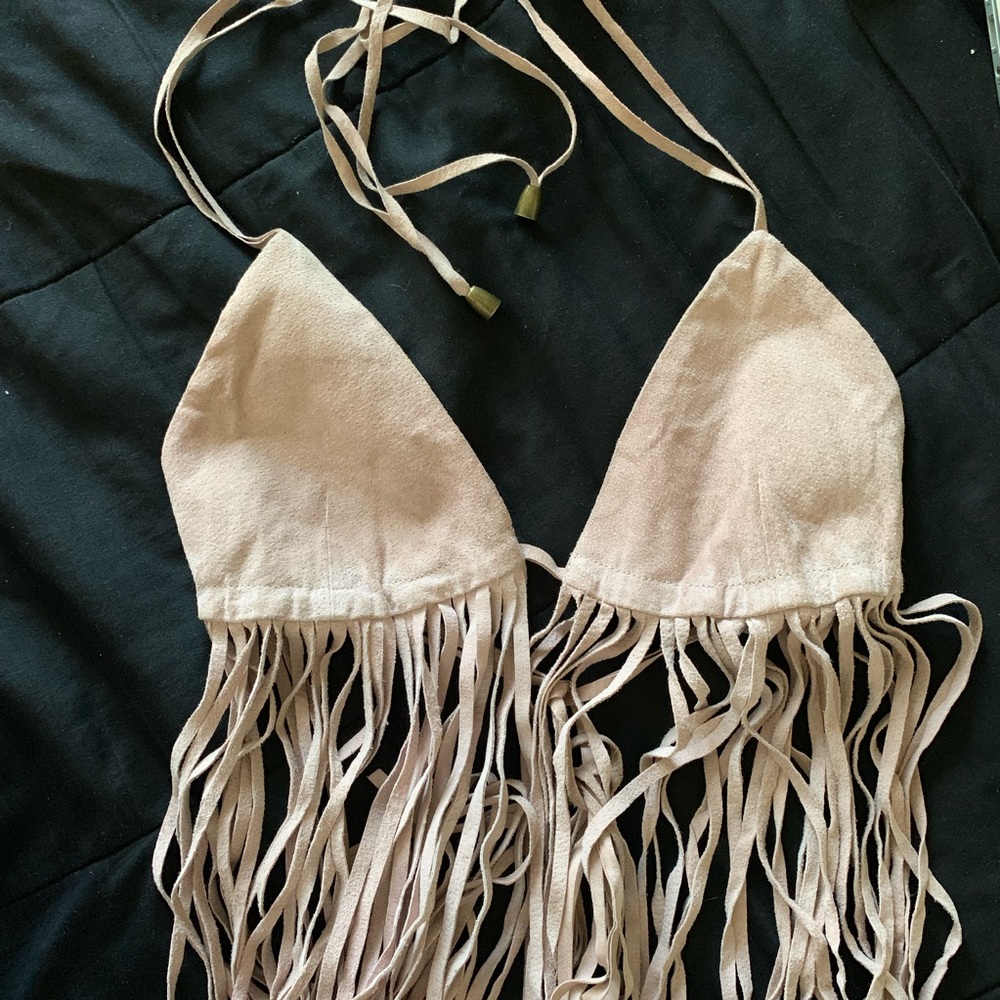 Fringe bralette top